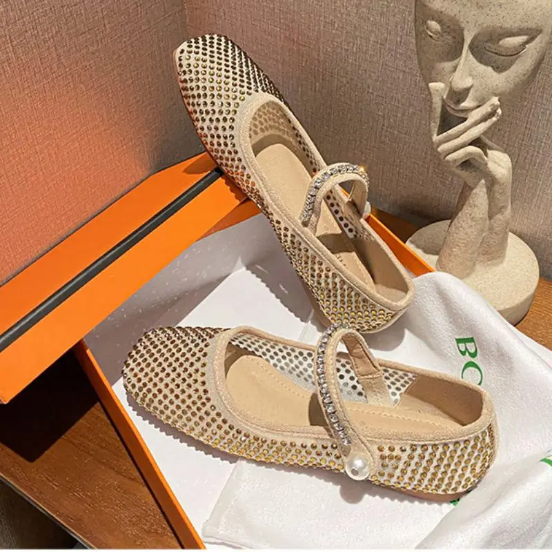 Classic Style Closed Toe Rhinestone Women's Sandals