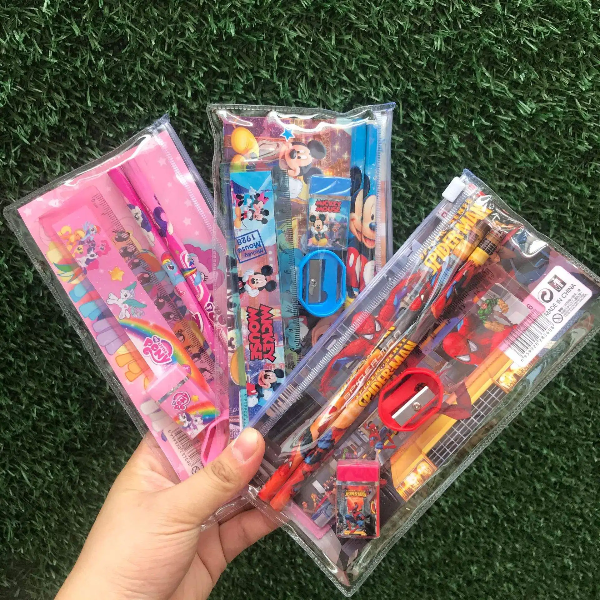 Student Graduation Stationery Gift Children Cartoon Kindergarten School Supplies Gift Box Set Pvc Zipper Bag