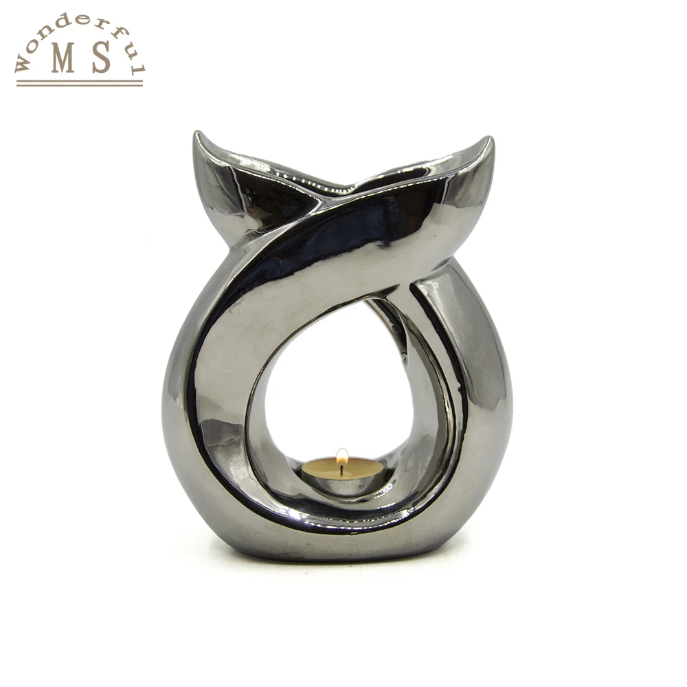 Factory Wholesale 8 Character Form Luxury Wax Burners Modern Incense Burner Holder Ceramic Candle Oil Burner Wax Warmer Holder