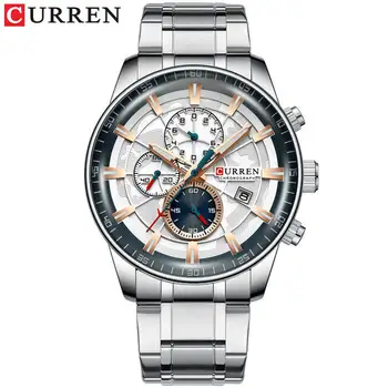 CURREN 8362 Stainless Steel calendar Popular men's watches in Europe and the United States business waterproof quartz watch