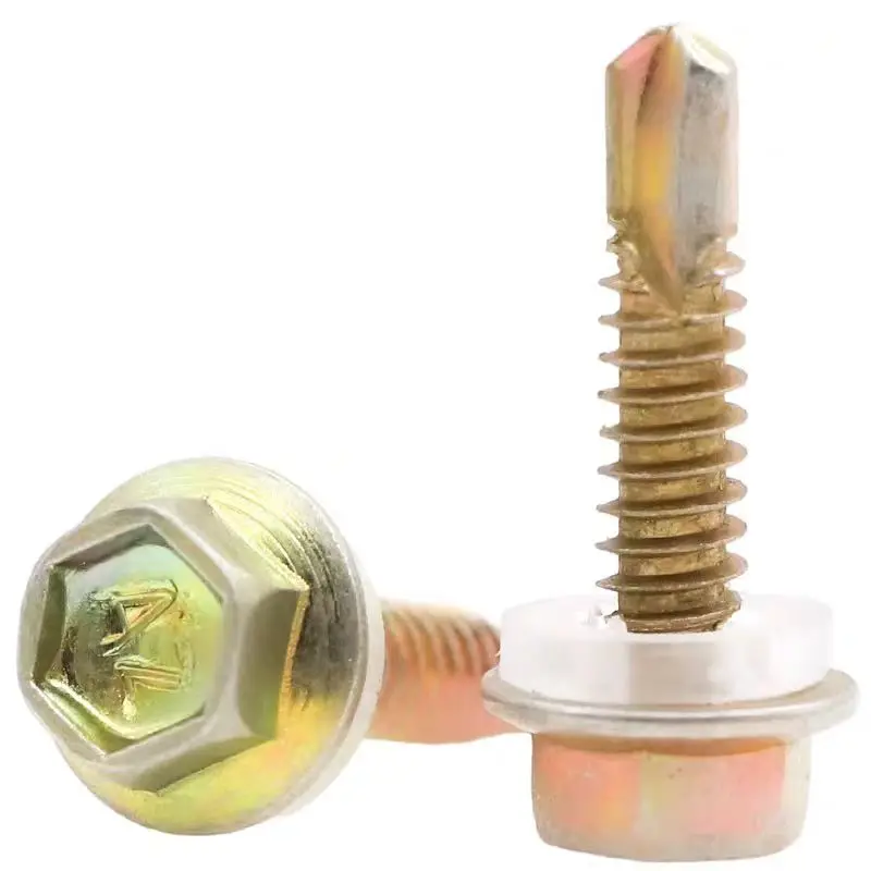 Factory Supply Hex Head Wood Screw Stainless Steel Hexagon Flange Head Self Drilling Screws