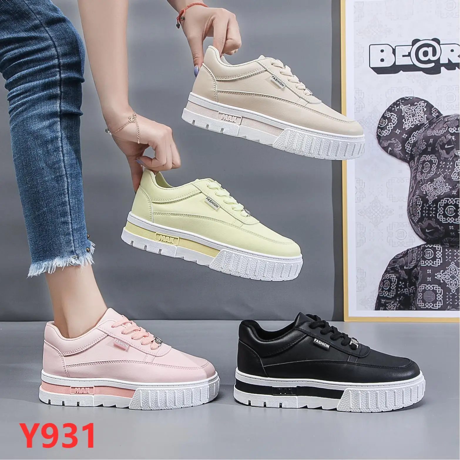2022 Fashion custom Candy colors classic lace up students sport school leisure suede star sneakers