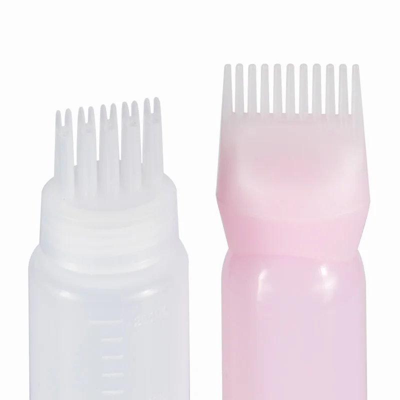 Professional 200ml Custom Eco Friendly PP Plastic Salon Hair Comb and Brush Squeeze Applicator Bottle for Oil Comb Applicator