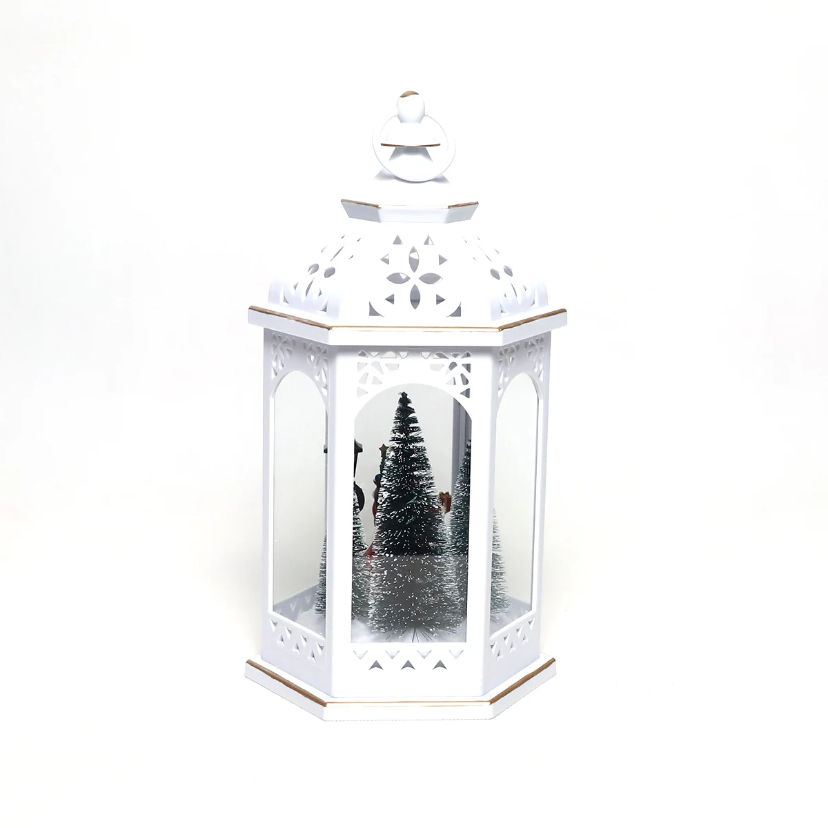 wholesale western customizable christmas ornaments glass lantern figurines christmas