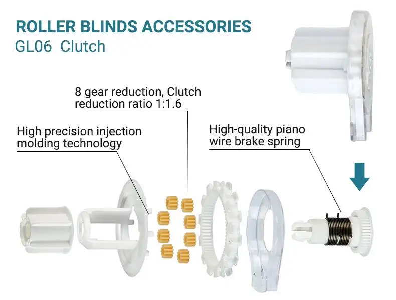 38mm Roller Blind Mechanism Ball Chain Roller Blind Clutch Accessories