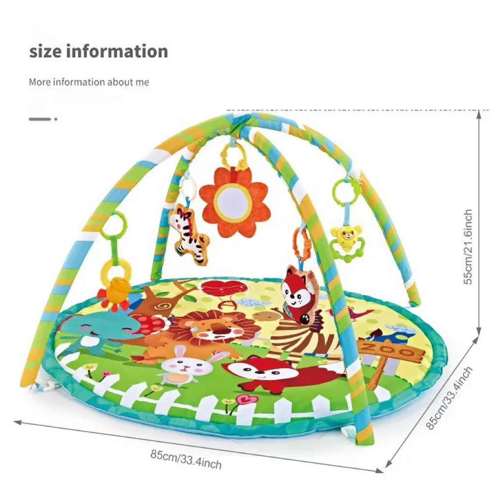 Funny Baby Play Gym mat Tummy time Baby Play Gym Activity mat Safety Foldable Play Gym for Newborn Babies factory