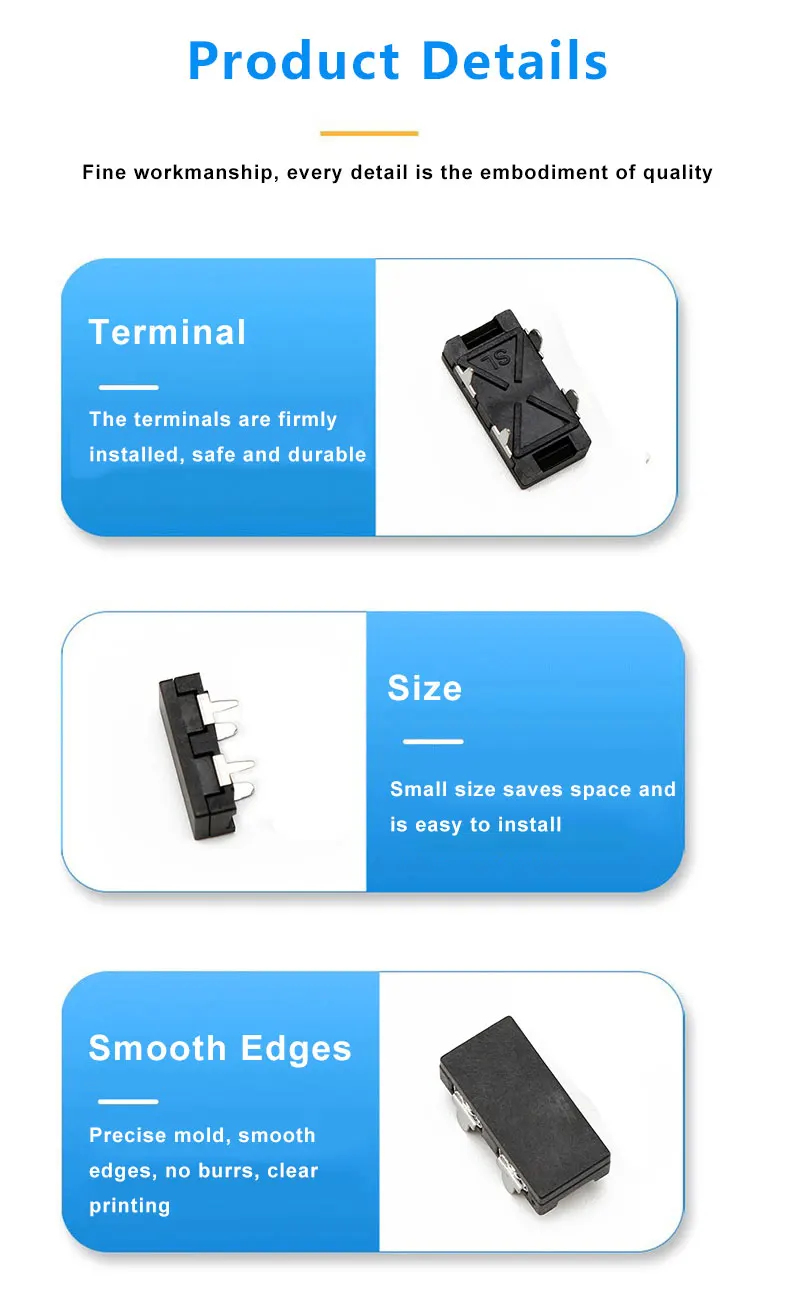 30A Max Current Brass Terminal PCB Mount Blade Fuse Holder for Automotive Applications