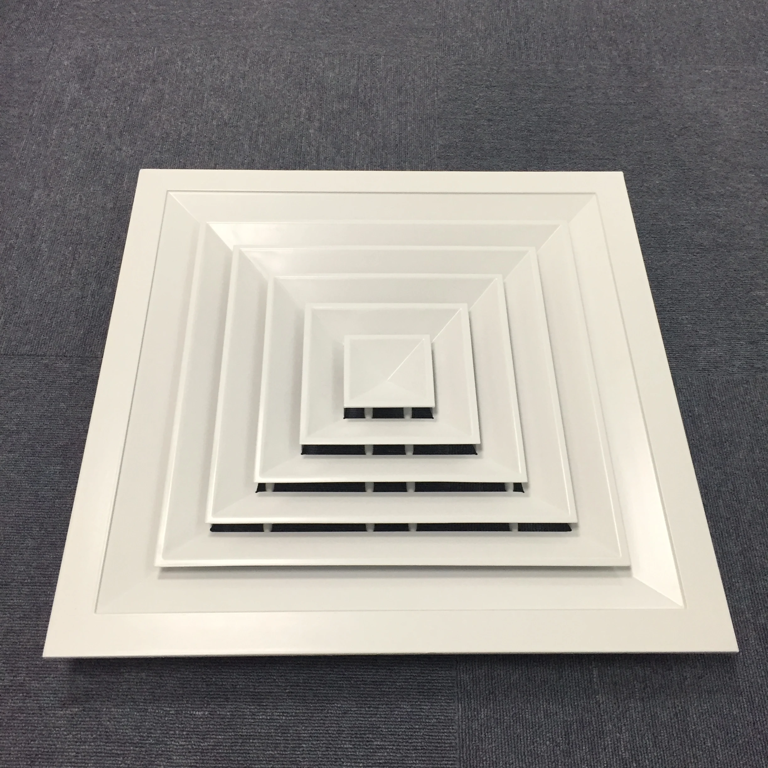 Supply air intake wall vent square diffuser with damper