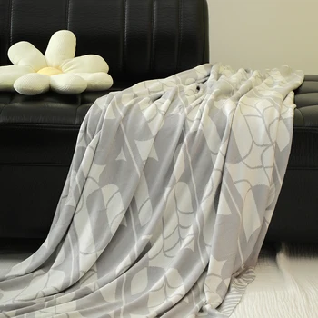 bamboo Blankets premium cozy elegent ultra soft solid color simple deluxe blanket New year gifts