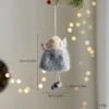 Grey plush angel pendant