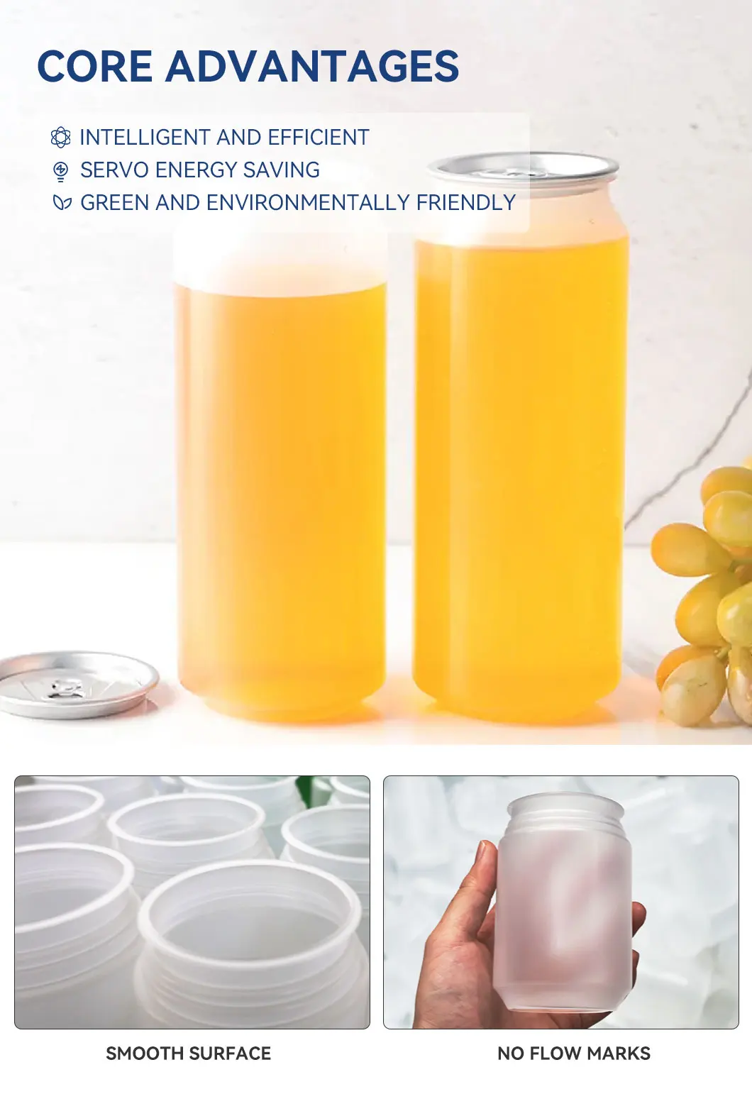 Tonva Pp Water Bottle Plastic Disposable Drink Can Extrusion Blow