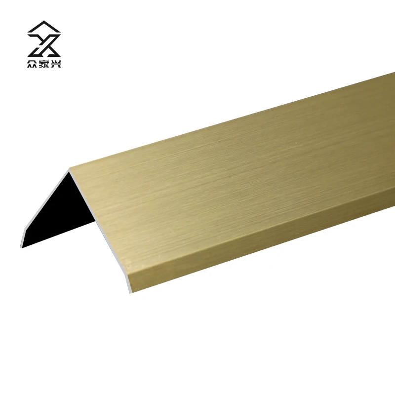 Gold Metal Decorative Aluminum Alloy Edge Trim profile stainless steel stair parts edge L Shape Wall Tile Trim supplier