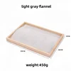 Necklace tray//light gray flannel