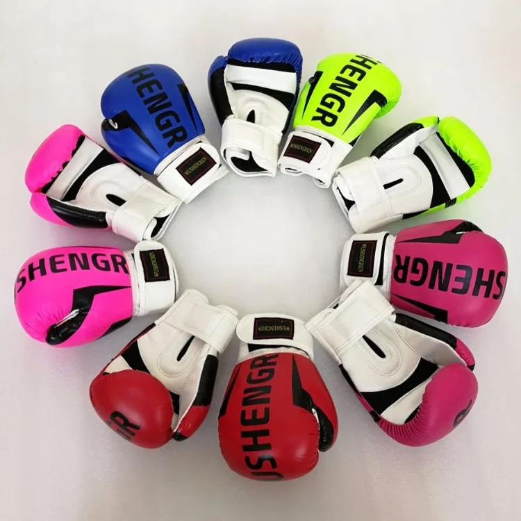 
 Боксерские перчатки из искусственной кожи на заказ, 6 унций, забавные Боксерские перчатки для детей  