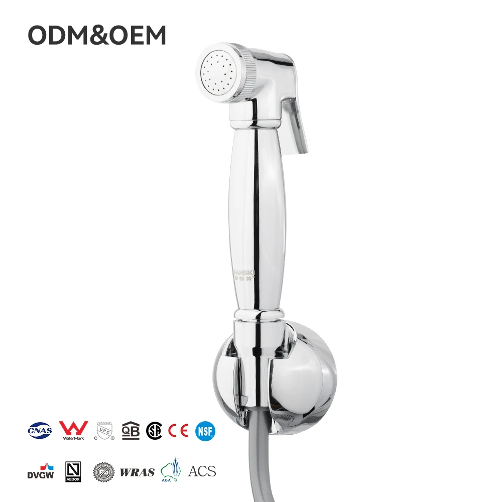 FANSKI augstas kvalitātes misiņa hromēts viegli lietojams tualetes Šatafa bidē sprauslas komplekts sieviešu tīrīšanas piederumi, uz sienas montāžai