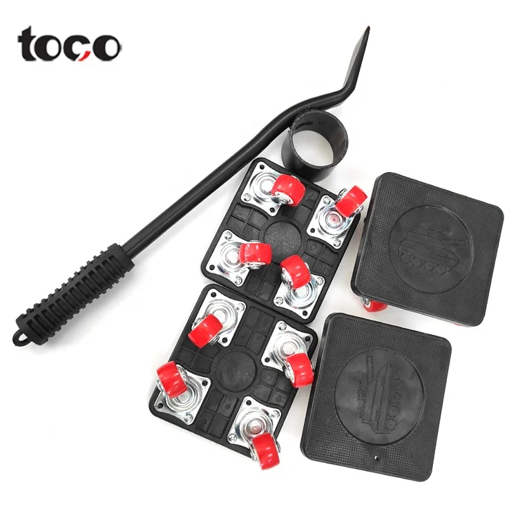 TOCO Home Trolley Lift and Move Slides Easily Triple Wheel Mover Slider Furniture Moving System Lifter Kit