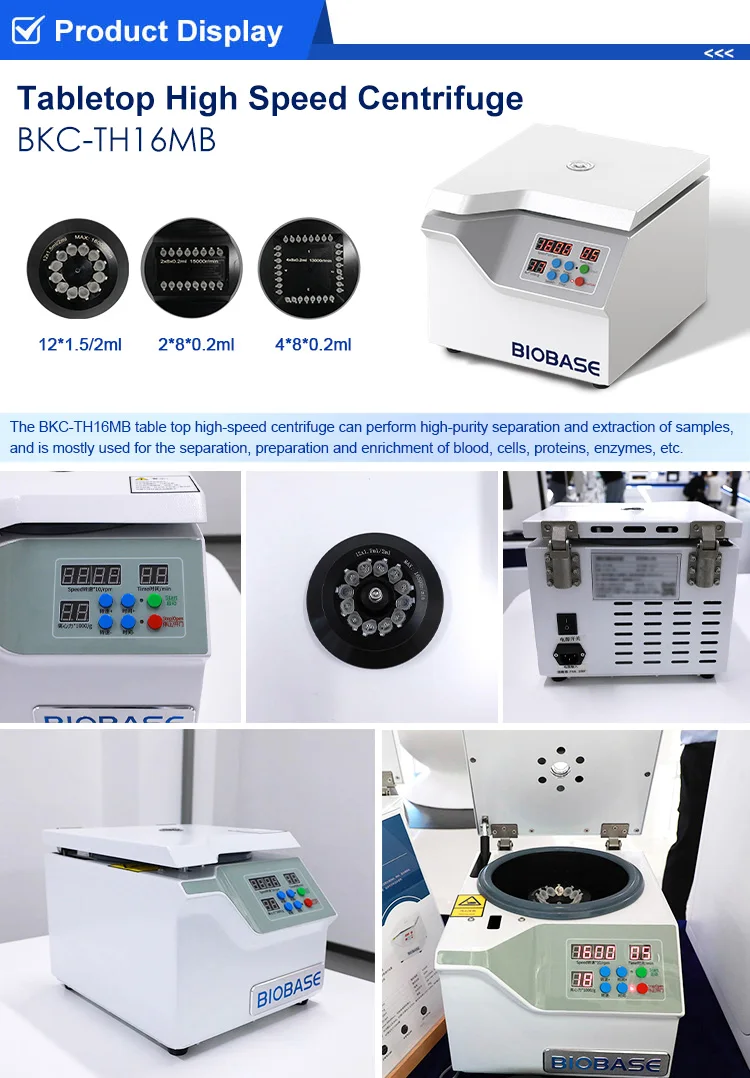 Biobase Benchtop Laboratory Centrifuge Microplate Centrifuge Bkc-th16mb ...