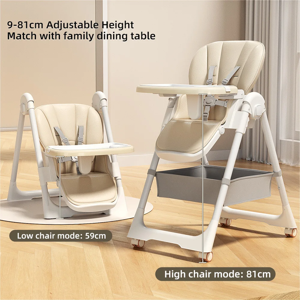 2023 Multifunctional Folding Baby Dining Chair - Adjustable & Portable