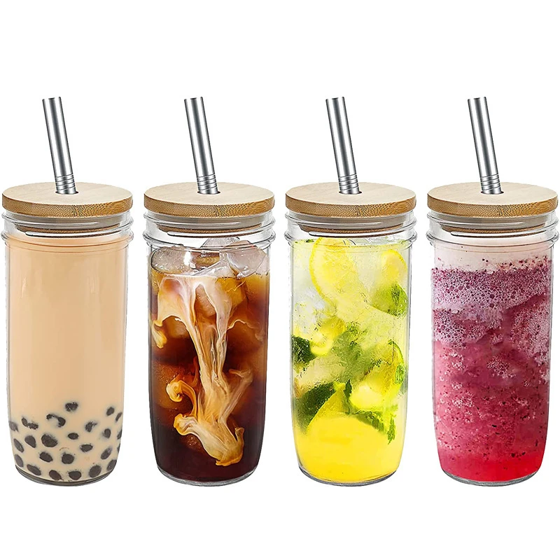 K89 Glass Drinking Cup 16 Oz 24 Oz Diy Sublimation Bottle Glass Mason ...