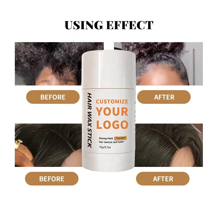 Ready to Ship Private Label Custom Logo Strong Hold No Greasy Coconut Hair Wax Slick Stick