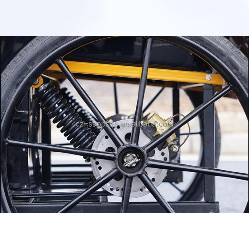 Made in China Customized Commercial Tricycles Rear Disc Brake Tuk Tuk E-rickshaw Electric 3 Wheel Electric Bike for Passenger