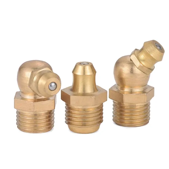 product wholesale brass straight elbow nozzle grease gun accessories copper pipes fittings grease gun nipple fitting-63