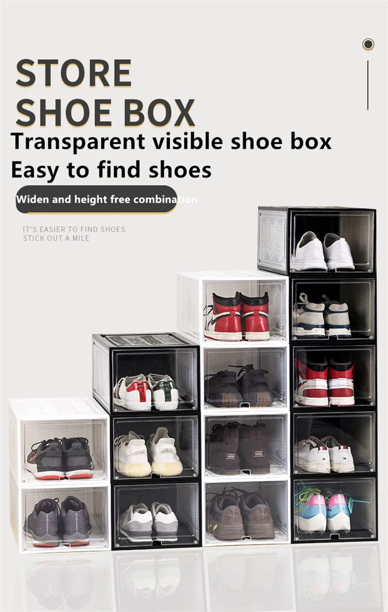 transparent drawer shoes box on Plastic Sneaker Stackable Storage Transparent Boxes Drop Front Custom Acrylic Wholesale Drawer Type Magnetic Clear Shoe Box Buy Magnetic Clear Shoe Box Front Custom Acrylic Wholesale Drawer Type Magnetic Clear Shoe Box Plastic