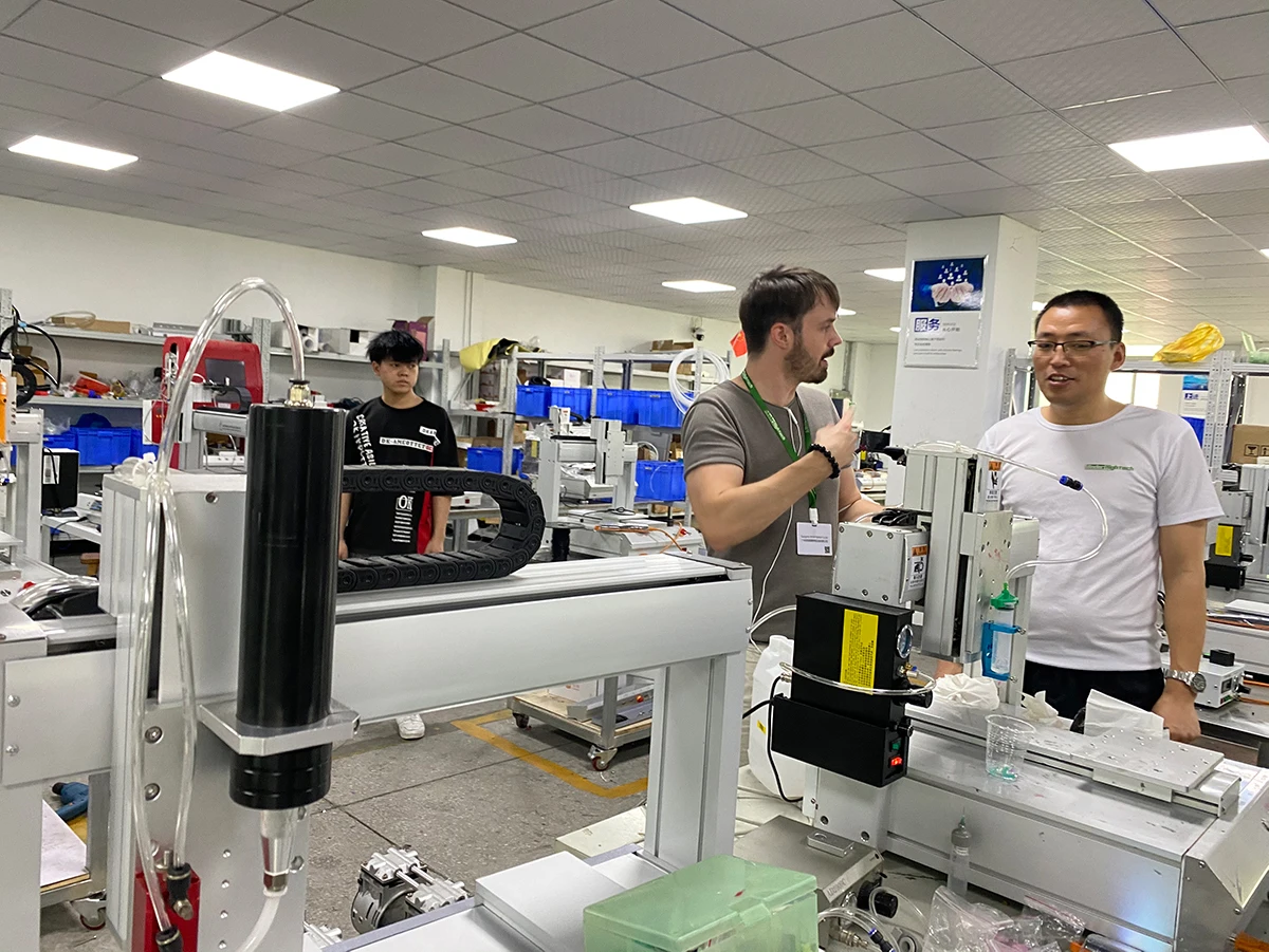 MD-HX3311R3311R Double head dual platform Automatic Soldering Machine 