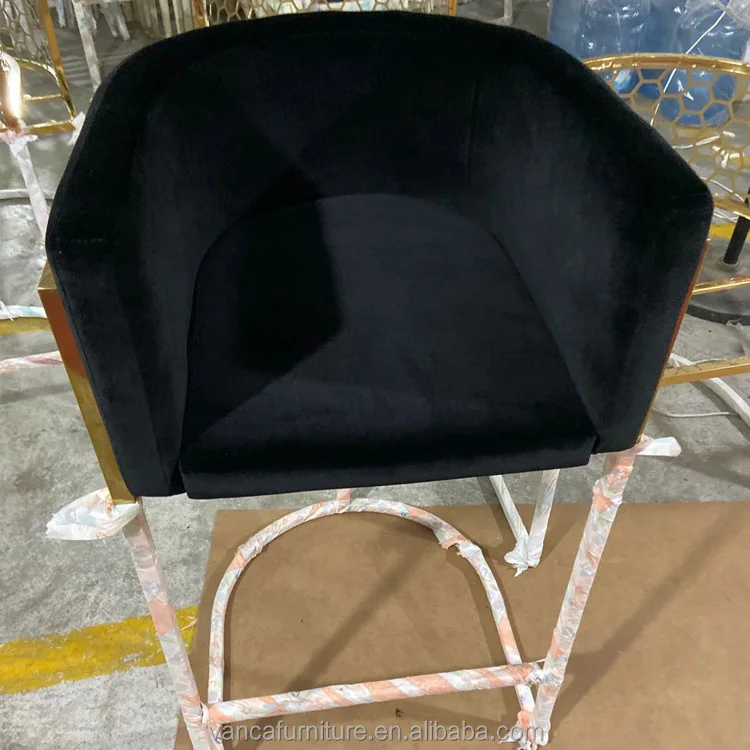 Новое поступление, высокий барный стул с сотовой спинкой и удобным бархатным подлокотником, стул-стойка для гостиной, Лидер продаж