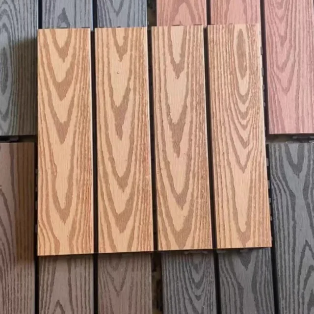 Garden Interlocking flooring Wood Plastic Composite Deck Tiles for Terrace/ Patio/Swimming Pool WPC Deck tiles