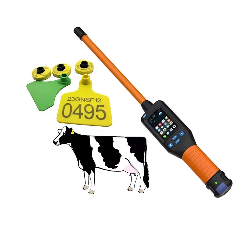 134.2khz Animal Reader Animal Scanner for Cattle Sheep Livestock RFID Ear Tag Microchip Foot Ring RFID Stick Reader