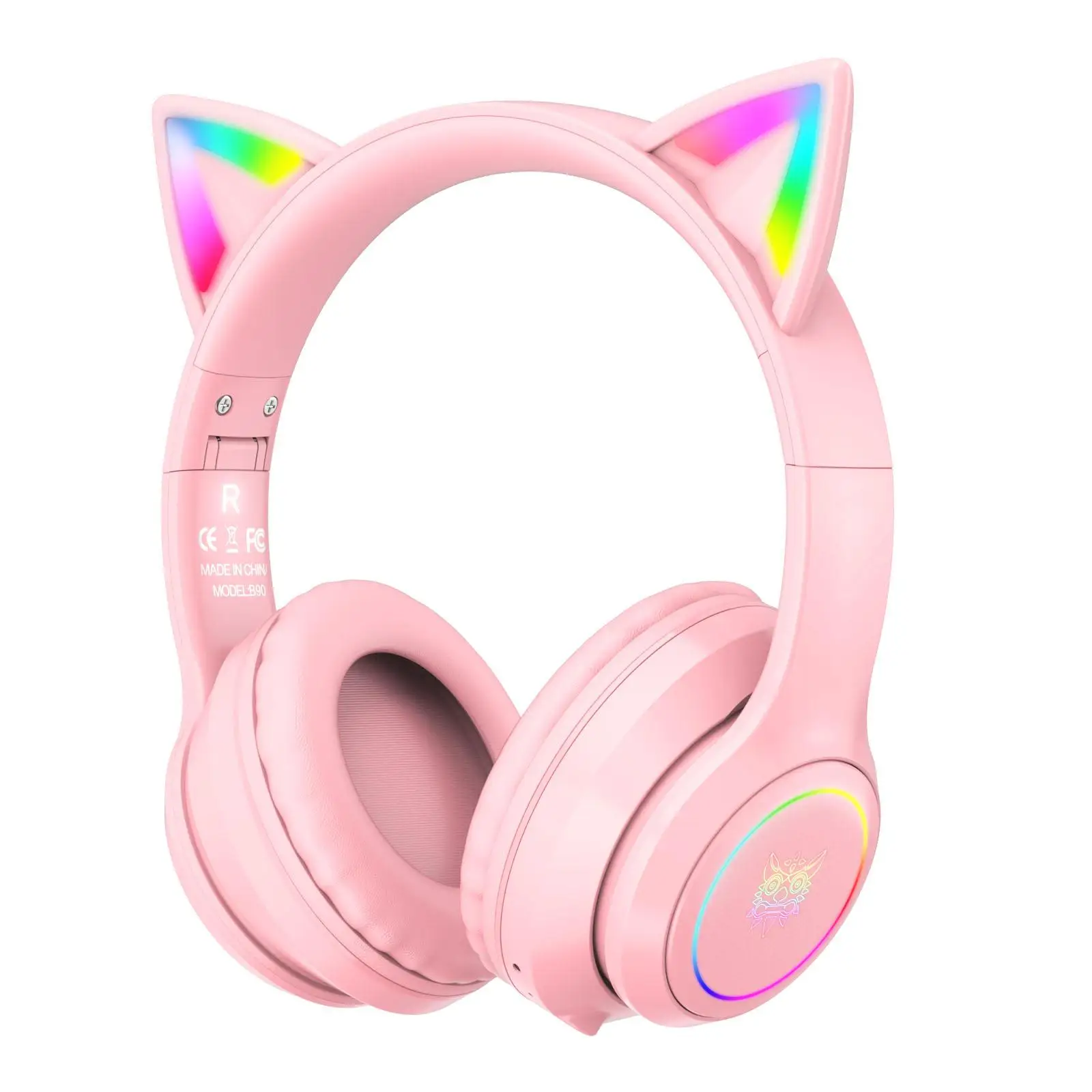 ONIKUMA B90 Bluetooth 5.0 RGB ネコ耳ワイヤレスヘッドフォン