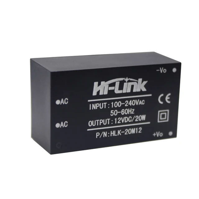 High Safety Isolation Hi Link 20W 5V/9V/12V/15V/24V HLK-20M12 Output AC DC switch power supply module with CE/ROHS