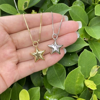 Trendy Necklace Metal Balloon Star Pendant Charm Necklace for Women