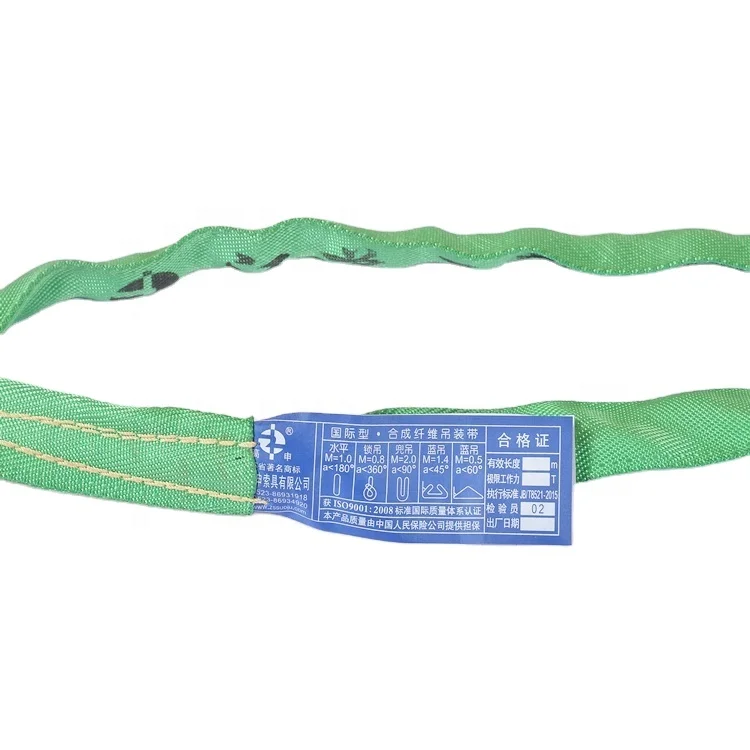 2T round Sling Soft Polyester Endless Lifting Belt