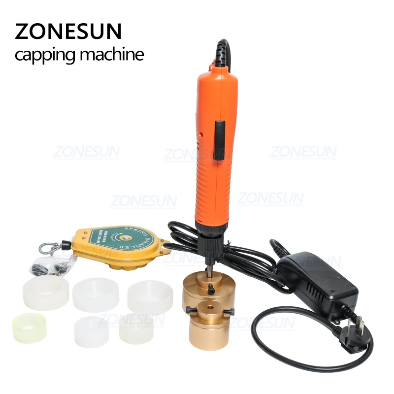 ZONESUN Hand Held Screw Capping Machine Manual Plastic Bottle Screw Capper Cap Sealing Machine