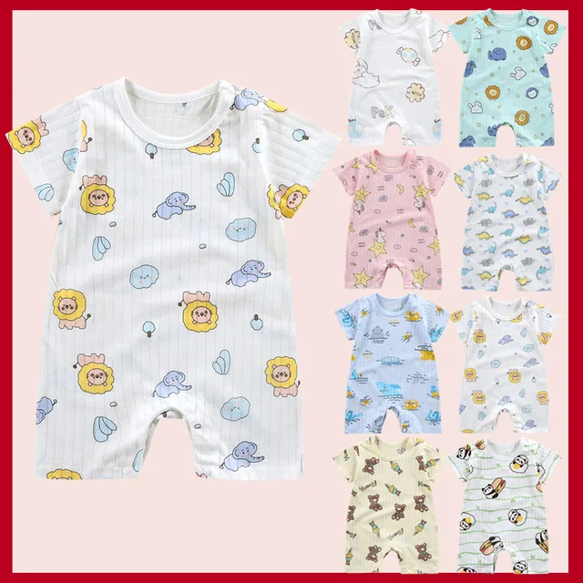 2023 baby jumpsuit climbing cartoon foreign trade 0-2 years old jumpsuit wholesale baby hayi baby jumpsuit