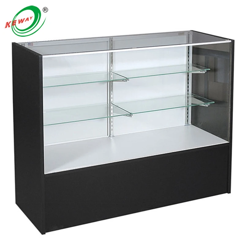 Custom 48 Inch LED Glass Showcase Vitrine Heavy Duty Glass Cabinet for Smoke Shops