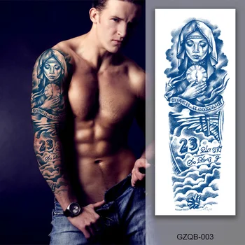 Hot sale herbal Juice Full Arm Tattoo Waterproof and perspirant realistic custom design beautiful body art semi-permanent tattoo