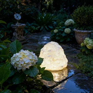 JACKSUN Outdoor Courtyard Stone LED Decor Lawn Lights Garden Walkway Landscape Resin Rock Waterproof Lighting