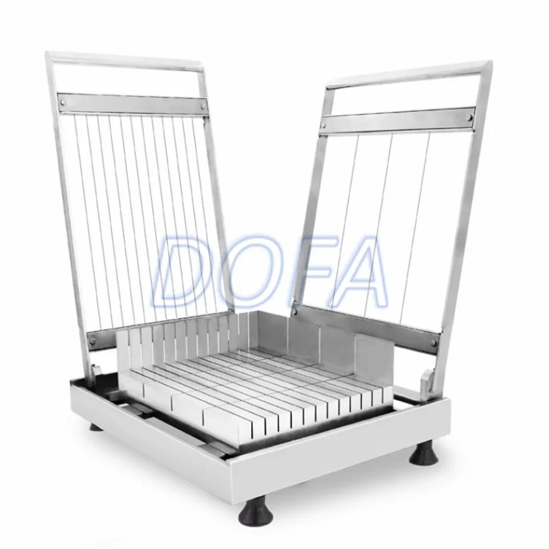 Stainless Steel Manual Double Blade Cheese Cake Cutting Machine Chocolate Cube Guitar Cutter