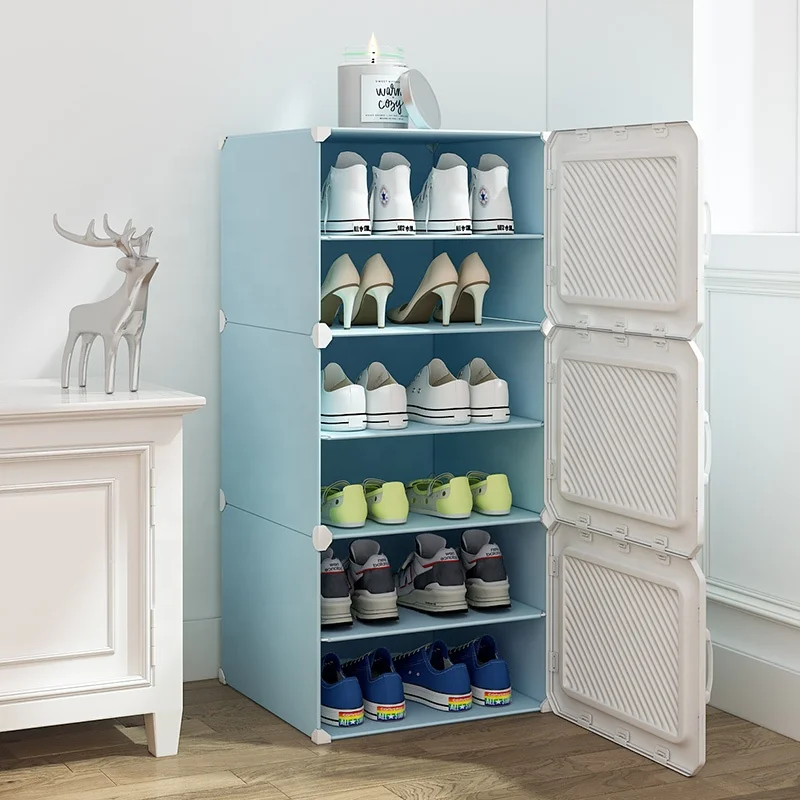 New Design Smart Assemble Shoe Cabinet Furniture Plastic Shoe Rack Storage  Organizer Multi Use Modern Foldable Shoe Rack