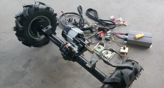 3kw 48v Driving Chain Driven Differential Bicycle to Trike Conversion Rear Kit for Drift Trike