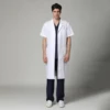 White Men's Short-sleeve Lab Coat