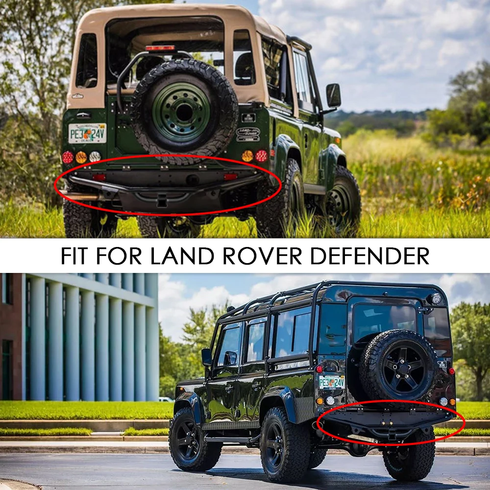 Protezione Paraurti Posteriore Per Land Rover Defender 90/110 2021-2025 – Acciaio Inox 304, Finitura Spazzolata, Nastro 3M