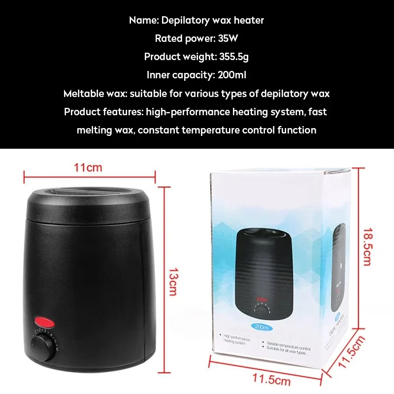 Factory Direct Sales 200ml Wax Melting Machine Wax Heater Mini Professional Wax Heater the Best Selling Hair Removal Tool