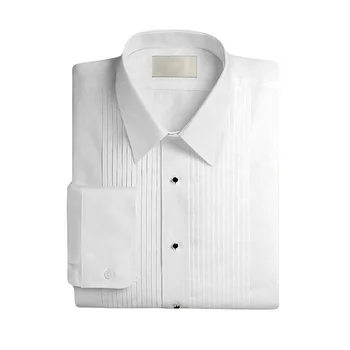 OEM\ODM hombres camisa 2022 Custom Mens Tuxedo Shirts with Cufflinks Long Sleeve Slim Fit Cotton White Wedding Shirts for Men