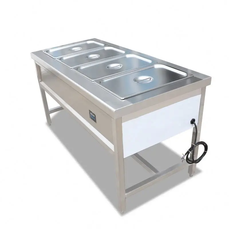 TEBAK Electric Buffet Fast Food Stainless Steel Steam Table Food Warmer Restaurants Canteens Catering Handcart Food Heater