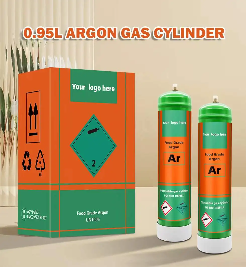Wholesale Large Disposable Argon Cylinder Food Grade Argon Gas Cylinder