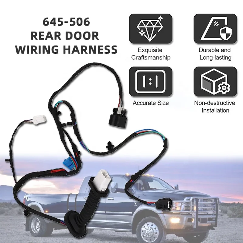 Rear Door Wiring Harness For Dodge Ram (2004-2010) - MOPAR 56051694AA Replacement 2 thumbnail image